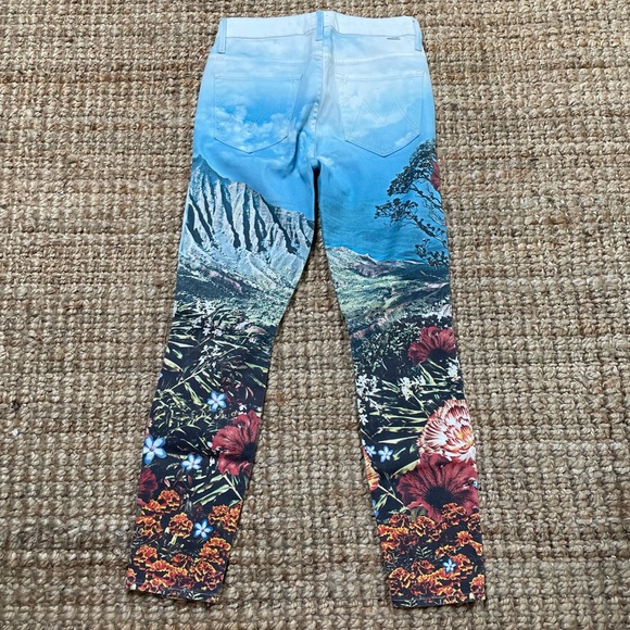 MOTHER Multicolor Scenic Print Jeans - Picture 5 of 8